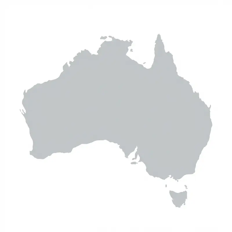 Map showing Auzzie Chauffeur national coverage across Sydney, Melbourne, Brisbane, Perth, Adelaide, Hobart and Cairns Australia
